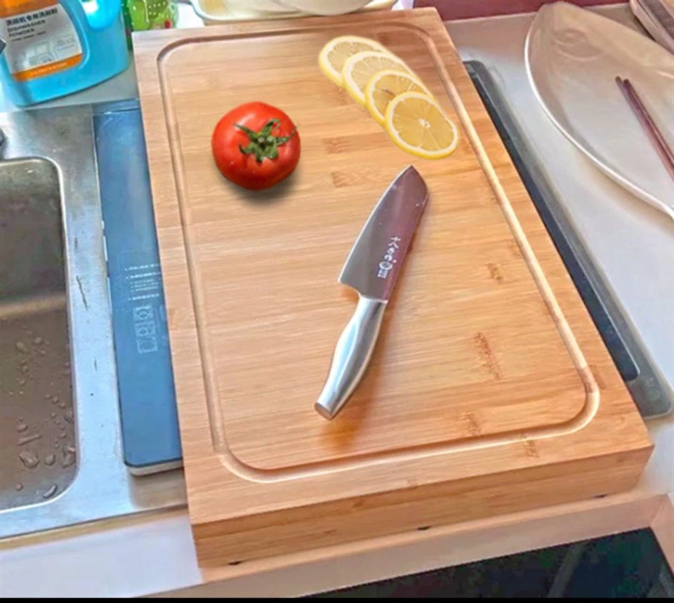 Extra Large Bamboo Cutting With 2 Stand Slot-Promotional Cutting Board